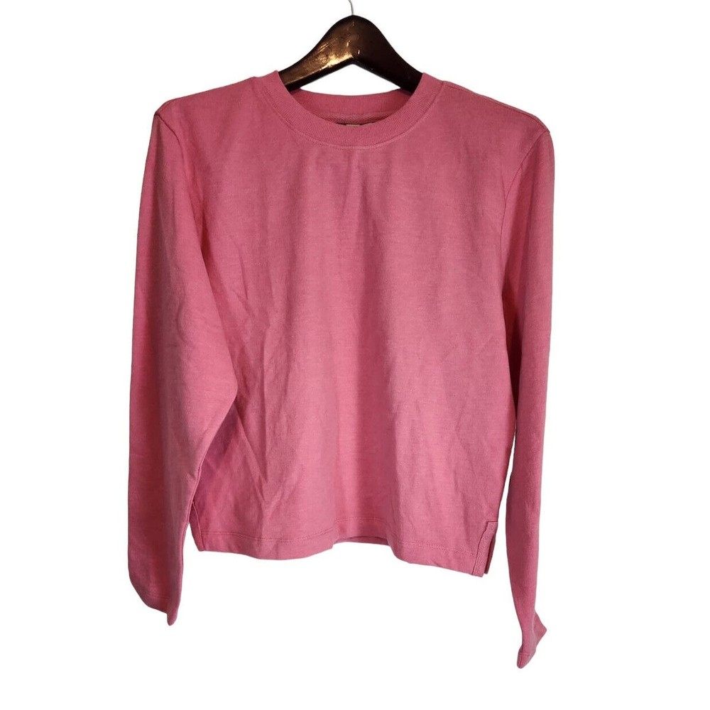 Z By Zella Women's‎ Pink Cotton Blend Round Neck Pullover Sweater Size Small